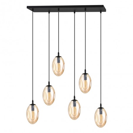 Lampe de suspension Celeste Ambre (6 lumieres)