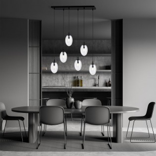 Lampe de suspension Celeste Transparent (6 lumieres)