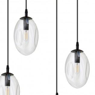 Lampe de suspension Celeste Transparent (6 lumieres)