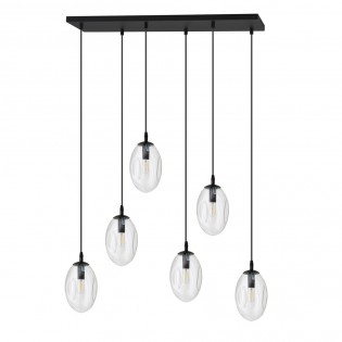 Lampe de suspension Celeste Transparent (6 lumieres)