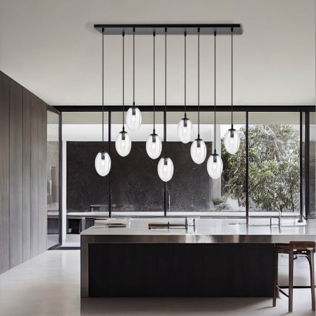 Lampe de suspension Celeste Transparent (9 lumieres)