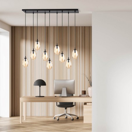 Lampe de suspension Celeste Ambre (9 lumieres)
