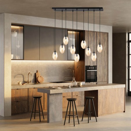 Lampe de suspension Celeste Ambre (9 lumieres)