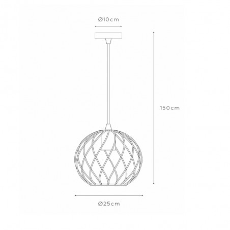 Lampe de plafond Danza 25