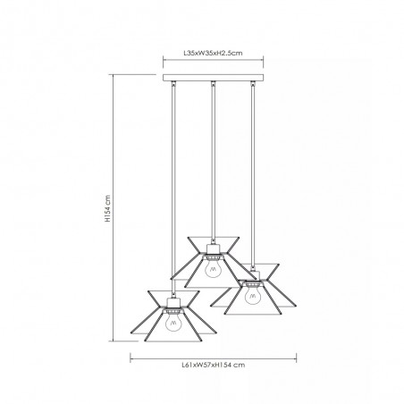 Lampe de suspension Tasman (3 lumieres)