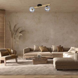 Regletté de plafond Dadora Graphite (2 lumieres)