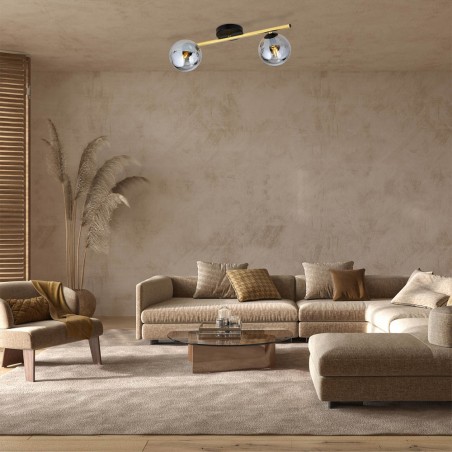Regletté de plafond Dadora Graphite (2 lumieres)