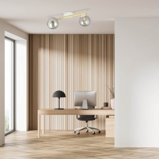 Regletté de plafond Dadora II Graphite (2 lumieres)
