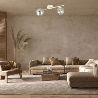 Regletté de plafond Dadora II Graphite (2 lumieres)