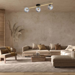 Regletté de plafond Dadora Graphite (3 lumieres)