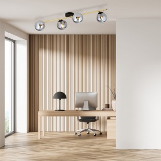 Regletté de plafond Dadora Graphite (4 lumieres)