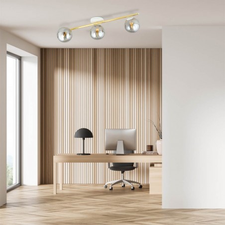 Regletté de plafond Dadora II Graphite (3 lumieres)