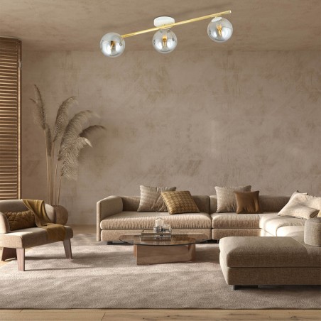 Regletté de plafond Dadora II Graphite (3 lumieres)