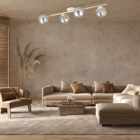 Regletté de plafond Dadora II Graphite (4 lumieres)