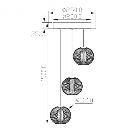 Suspension á LED Cintra (3x4.7W)