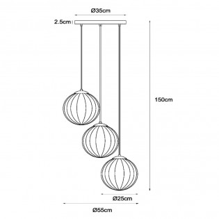 Lampe de suspension Monsaraz (3 lumieres)