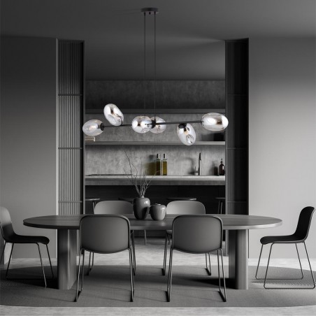Lampe de plafond Bimala Graphite (6 lumieres)