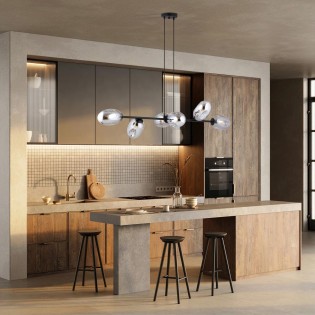 Lampe de plafond Bimala Graphite (6 lumieres)