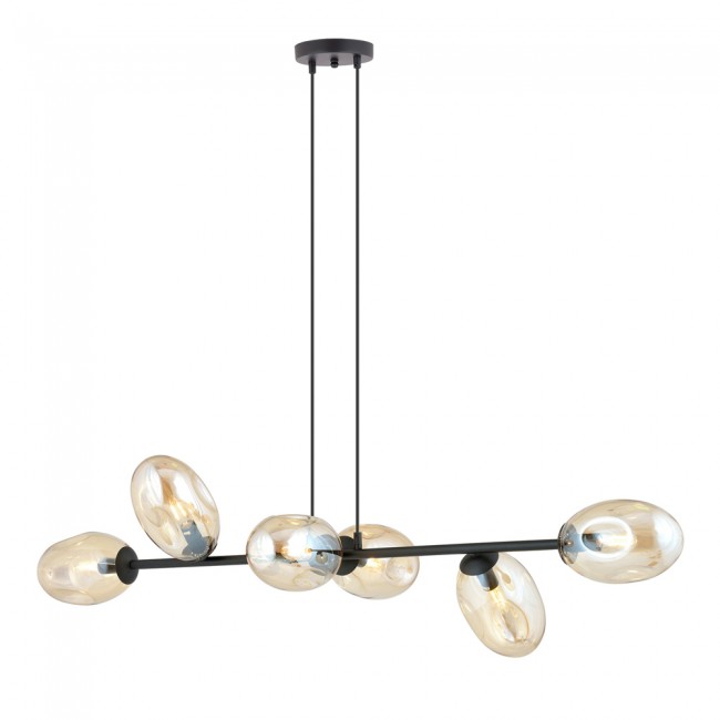 Lampe de plafond Bimala Ambre (6 lumieres)