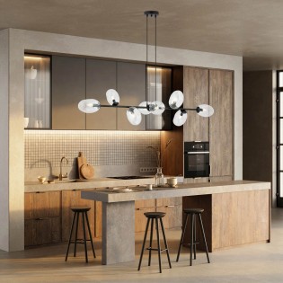 Lampe de plafond Bimala Transparent (8 lumieres)