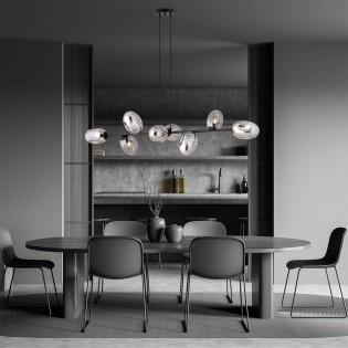 Lampe de plafond Bimala Graphite (8 lumieres)
