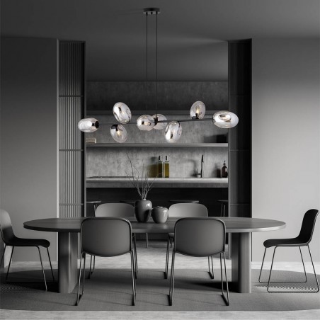 Lampe de plafond Bimala Graphite (8 lumieres)