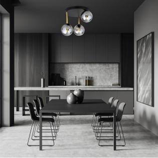 Plafonnier Telpa Graphite (3 lumieres)