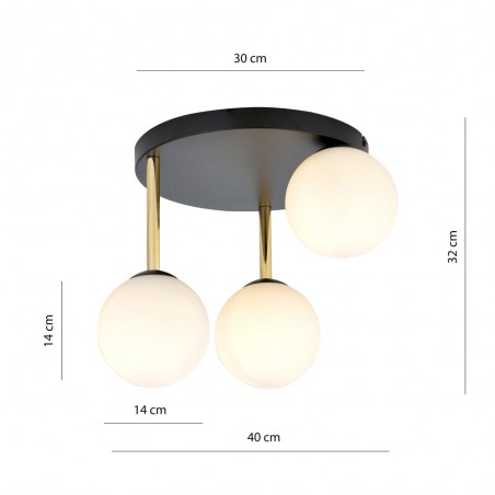 Plafonnier Telpa Opale (3 lumieres)