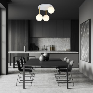 Plafonnier Telpa II Opale (3 lumieres)
