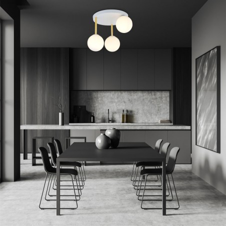 Plafonnier Telpa II Opale (3 lumieres)