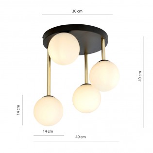 Plafonnier Telpa Opale (4 lumieres)