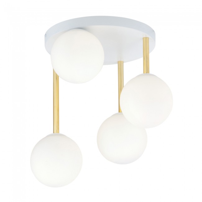 Plafonnier Telpa II Opale (4 lumieres)