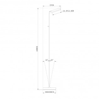 Lampadaire á LED Aaron Dimmable (10W)