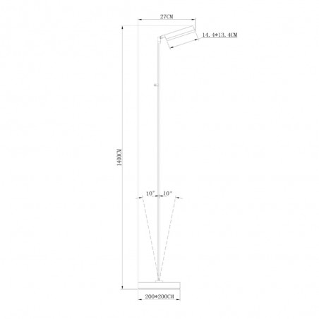 Lampadaire á LED Aaron Dimmable (10W)