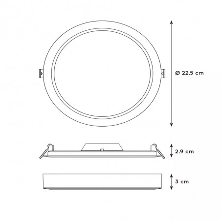 Plafonnier á LED Tendo Rond (18W)