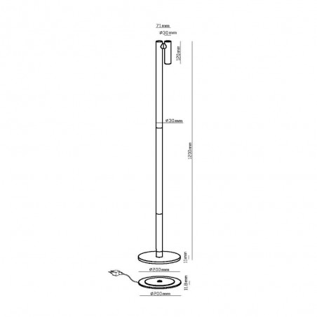 Lampadaire á LED Antrim Dimmable (2.2W)