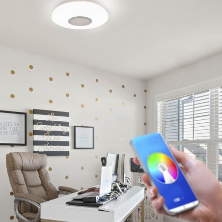 Plafonnier LED RVB avec haut-parleur Fanlo (36W)