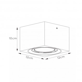 Spot de plafond á LED Fedler Carré (12W)