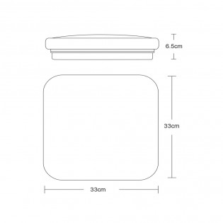 Plafonnier á LED Otis Carré (32W)