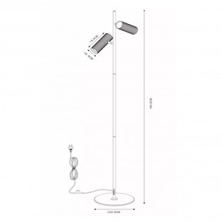 Lampadaire Clubs (2 lumieres)