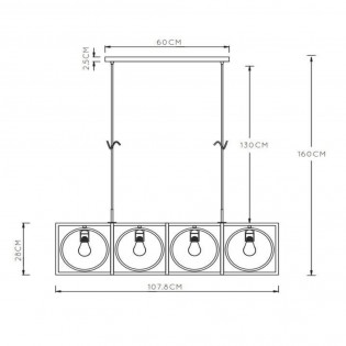 Lampe de suspension Suus (4 lumieres)