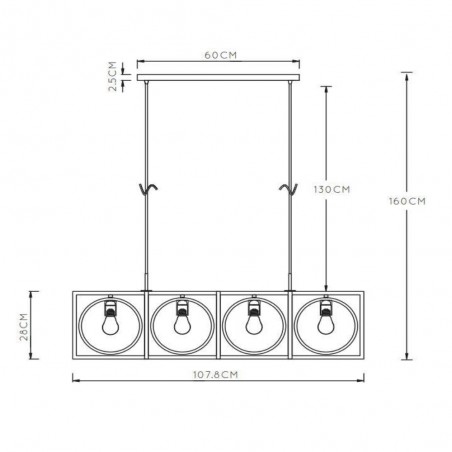 Lampe de suspension Suus (4 lumieres)