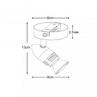 Spot de plafond orientable Caro