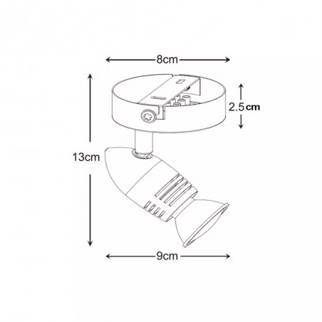 Spot de plafond orientable Caro