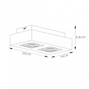 Spot de plafond LED Xirax (2x5W)