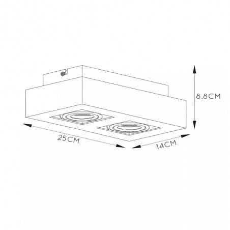 Spot de plafond LED Xirax (2x5W)
