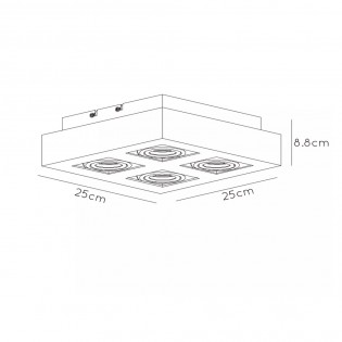Plafonnier á LED Xirax (4x5W)
