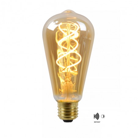 Ampoule à filament LED crépusculaire E27 Ambre ST64 (4W)