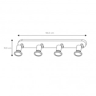 Regletté de spots Jaster LED (4x5W)