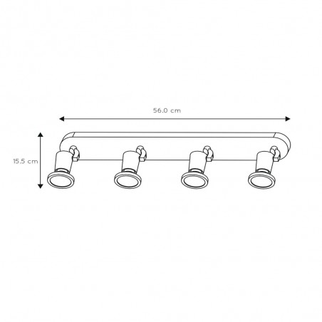 Regletté de spots Jaster LED (4x5W)